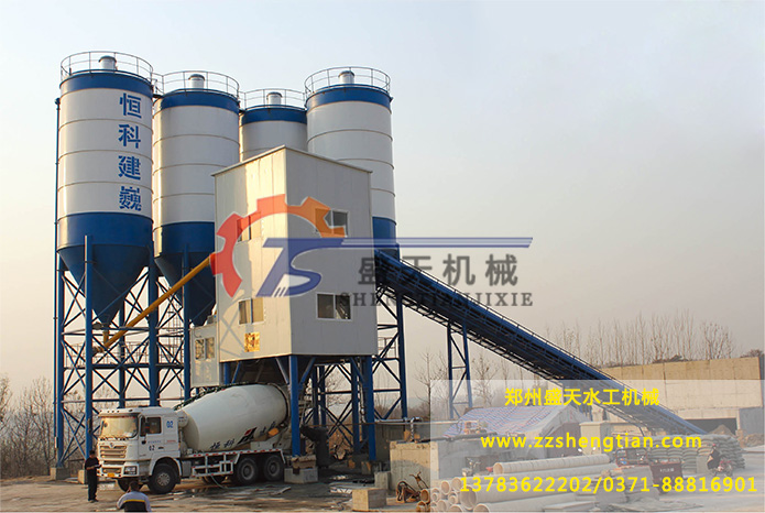 恒科HZS120搅拌站-单边布